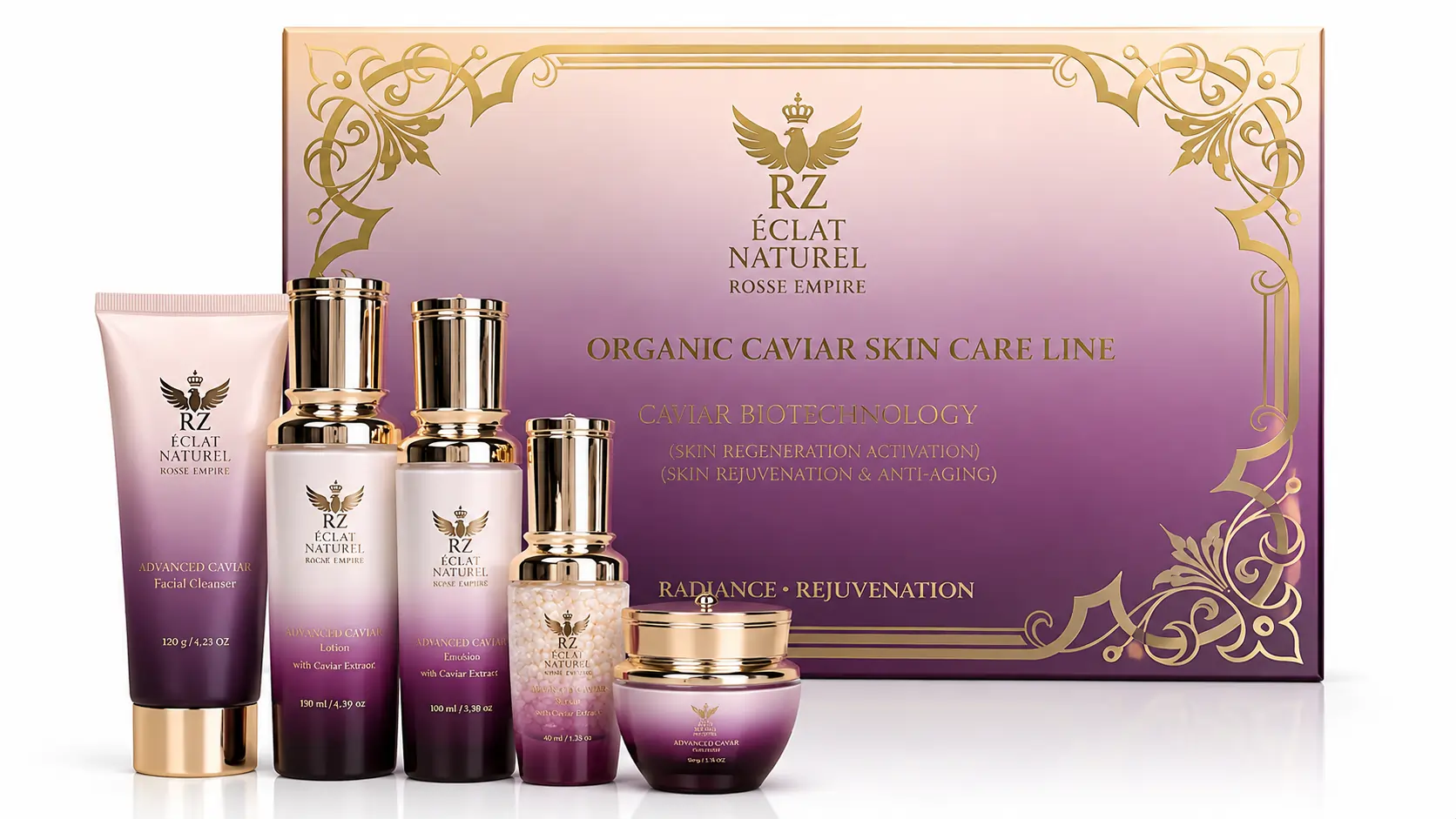 Eclat Naturel Advanced Organic Caviar Skin Care Line